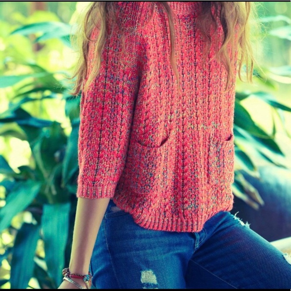 Anthropologie Moth Orange 🍊Sweater